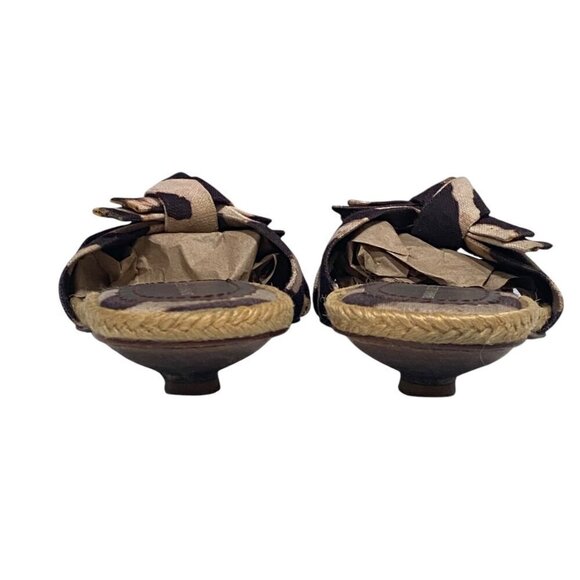 Banana Republic Animal Print Slip On Mules Size 7 - Picture 4 of 7